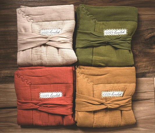 The Mini Cozy Lovey – Organic Baby Security Blanket & Comfort Lovey - Cozy - hearted